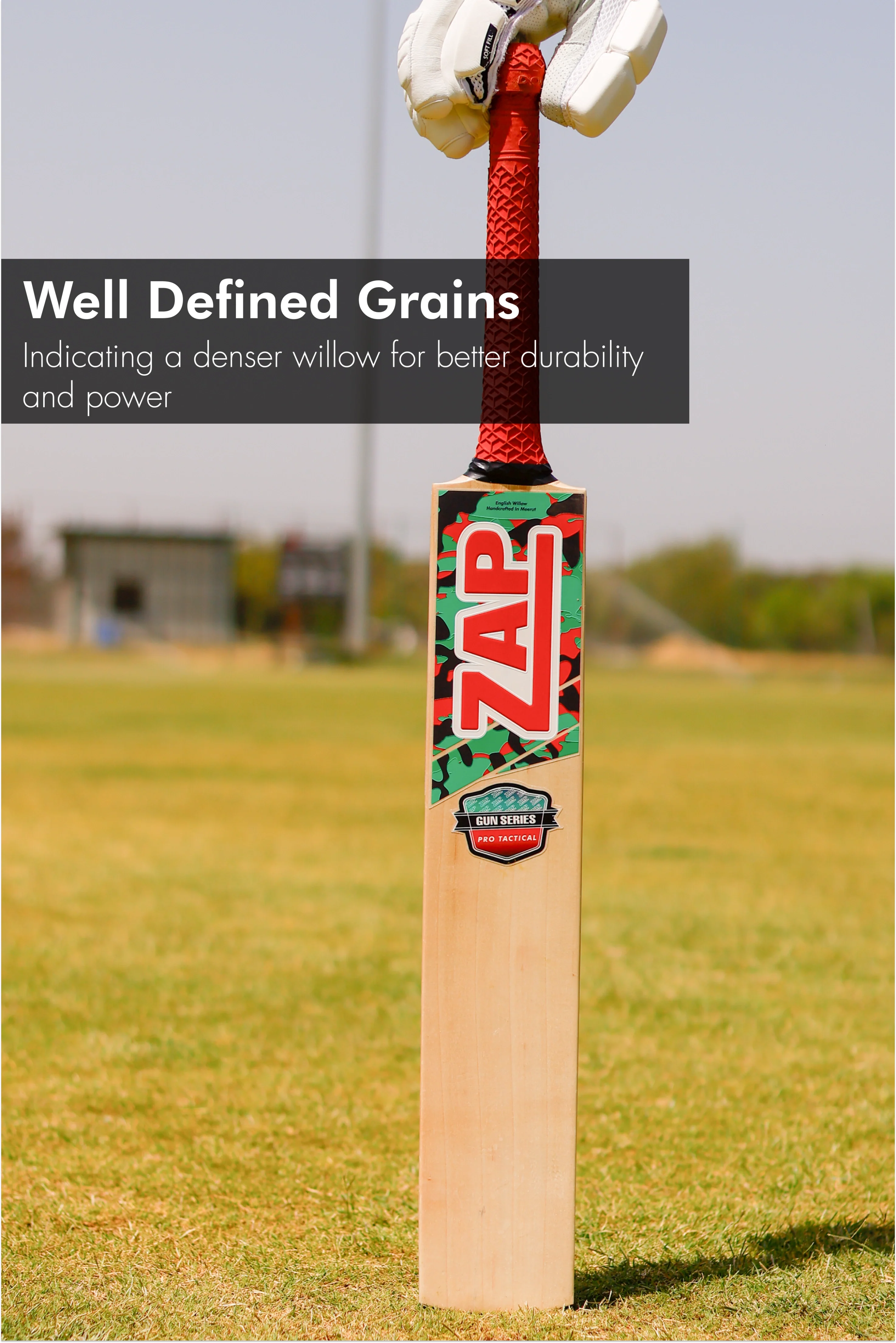 ZAP Gun Pro Tactical English Willow Cricket Bat-1
